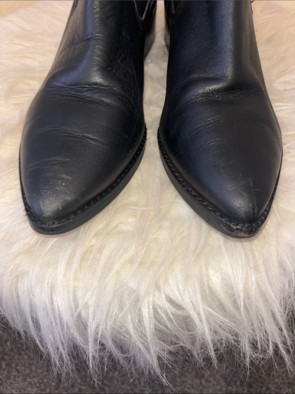 Matisse Black Pointed Chelsea Ankle Boots - Picture 5 of 8